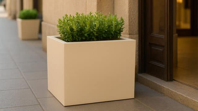 Blumenkübel xxl Fiberglas 100cm x 100cm x H 60cm Antonio 7