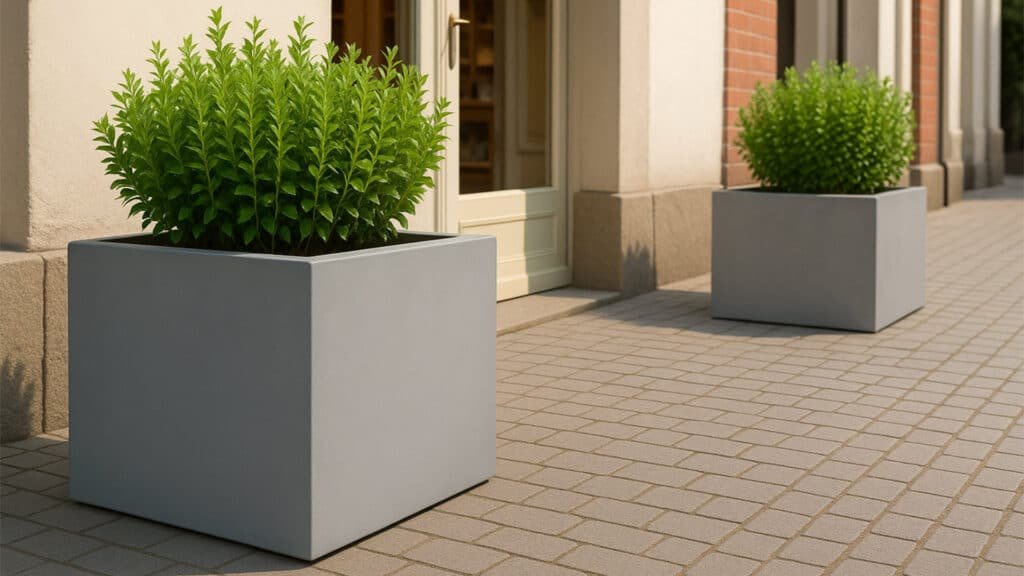 Blumenkübel xxl Fiberglas 120cm x 120cm x H 100cm MARCO 11