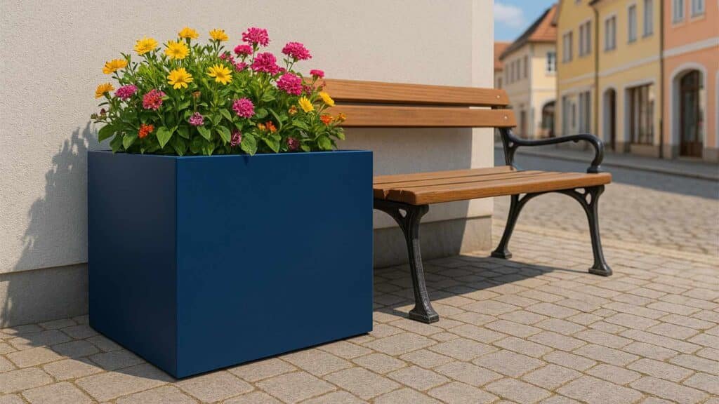 Fiberglas Pflanzkübel 60 cm hoch