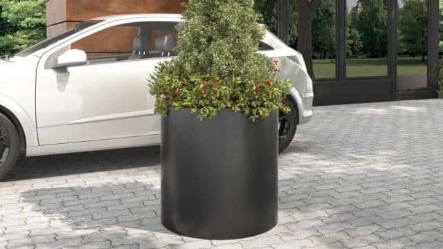 Pflanzkübel XXL Fiberglas Ø70×70 cm Rocco 1