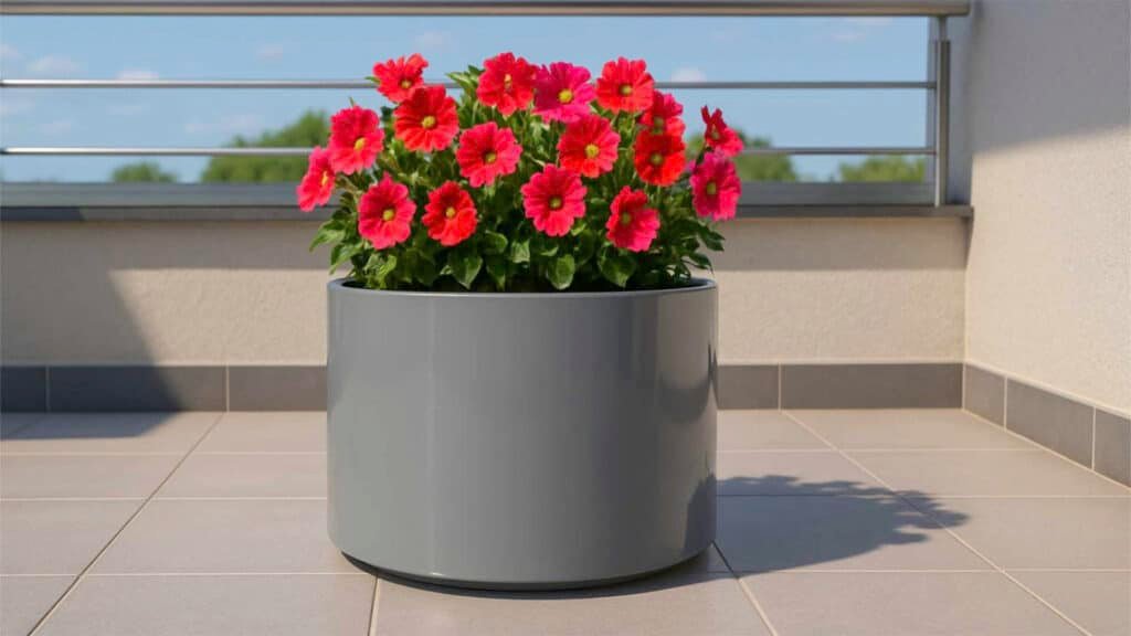 Pflanzkübel aus Aluminium Rund - Carla 1 -a