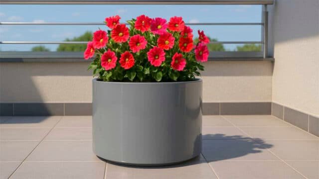 Pflanzkübel aus Aluminium Rund - Carla 1 -a