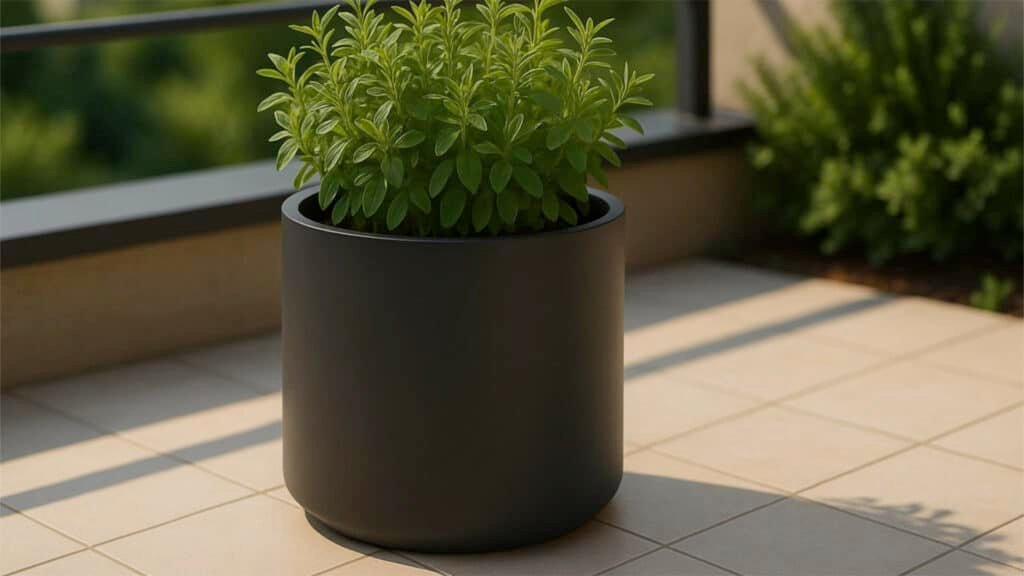 Pflanzkübel aus Aluminium Rund -Carla-3-a