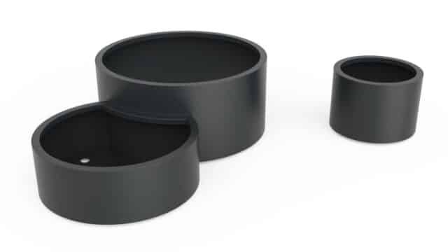 Pflanzkübel aus Aluminium Rund Daria 1 set