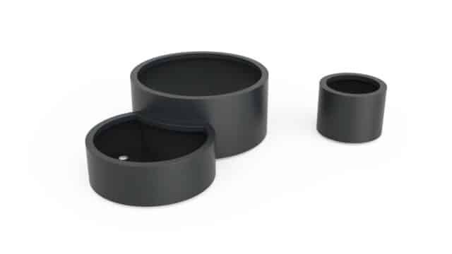 Pflanzkübel aus Aluminium Rund-Daria 2 set