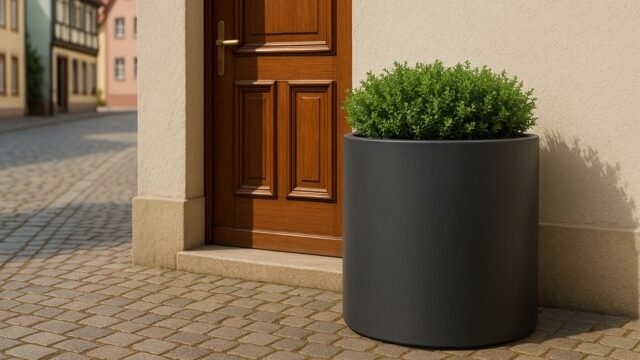 Pflanzkübel aus Fiberglas Rosa 2