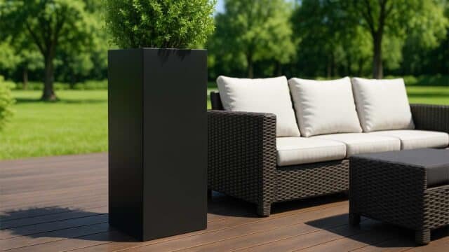Pflanzkübel hoch Fiberglas-Carlo 3