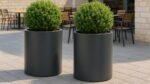 Pflanzkübel hoch Fiberglas Rosa 1