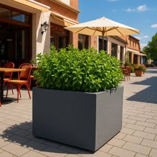 Pflanzkübel xxl fiberglas grau