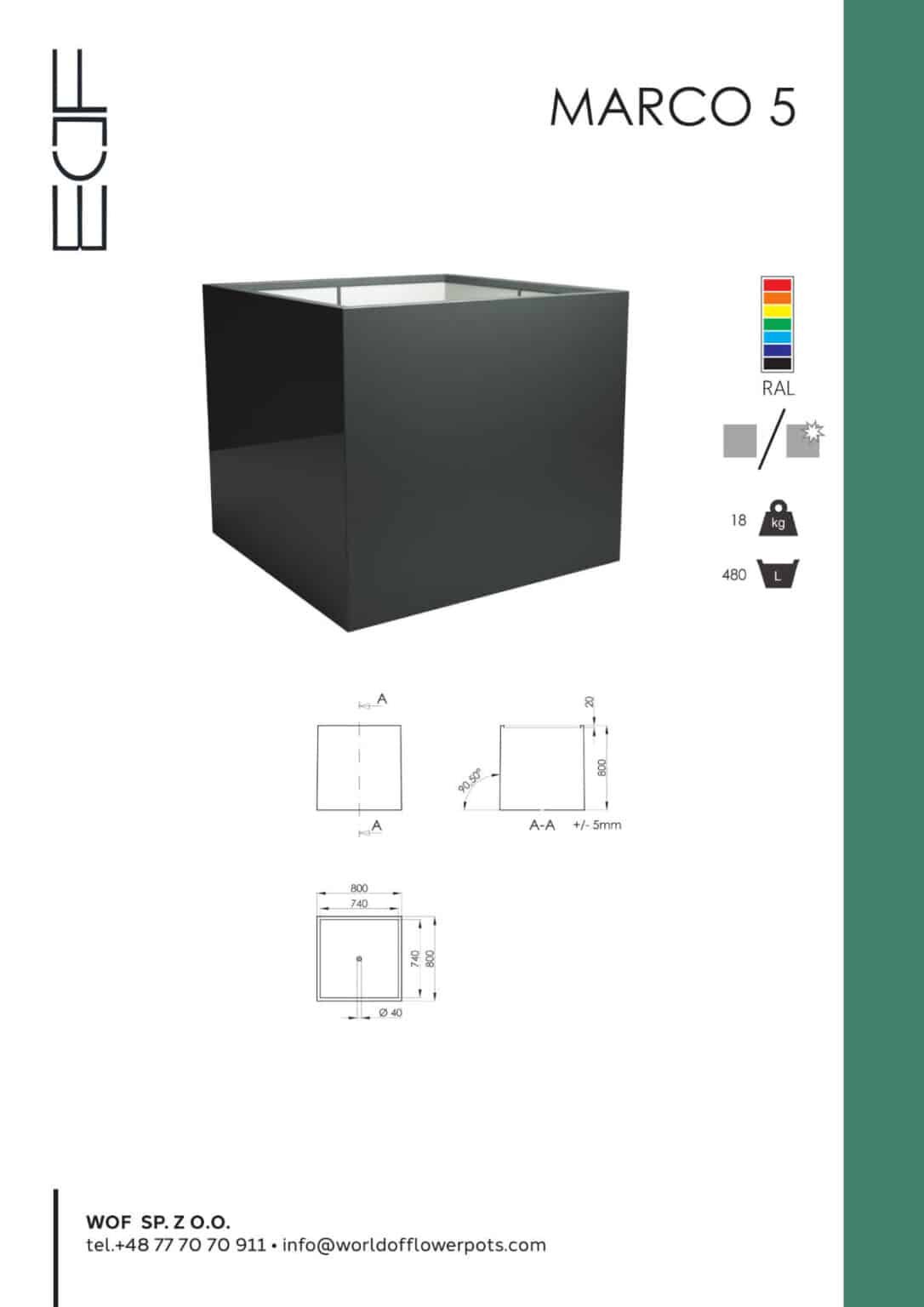 xxl Pflanzkübel Fiberglas Marco 5