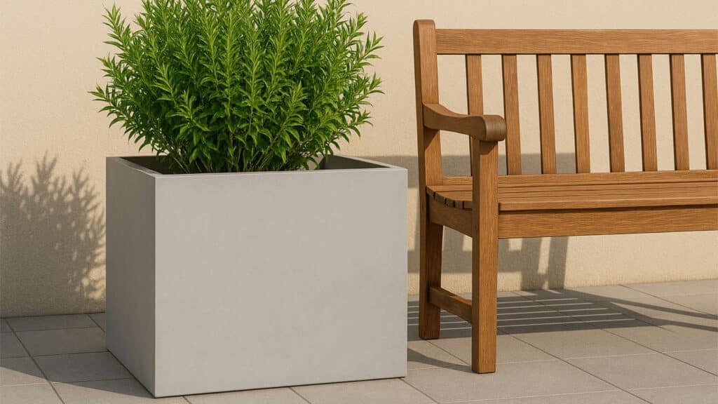 Beton Pflanzkübel  Groß Quadratisch-Monica-a