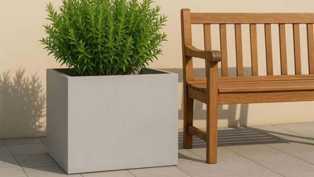 Beton Pflanzkübel  Groß Quadratisch-Monica-a