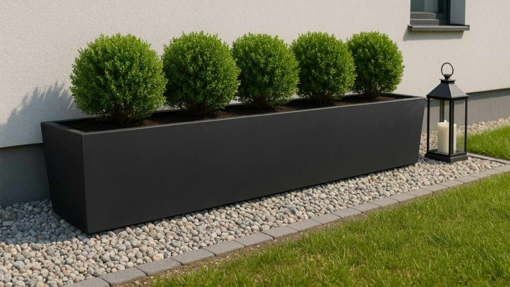 Große Beton Pflanzkübel Rechteckig Violetta 5