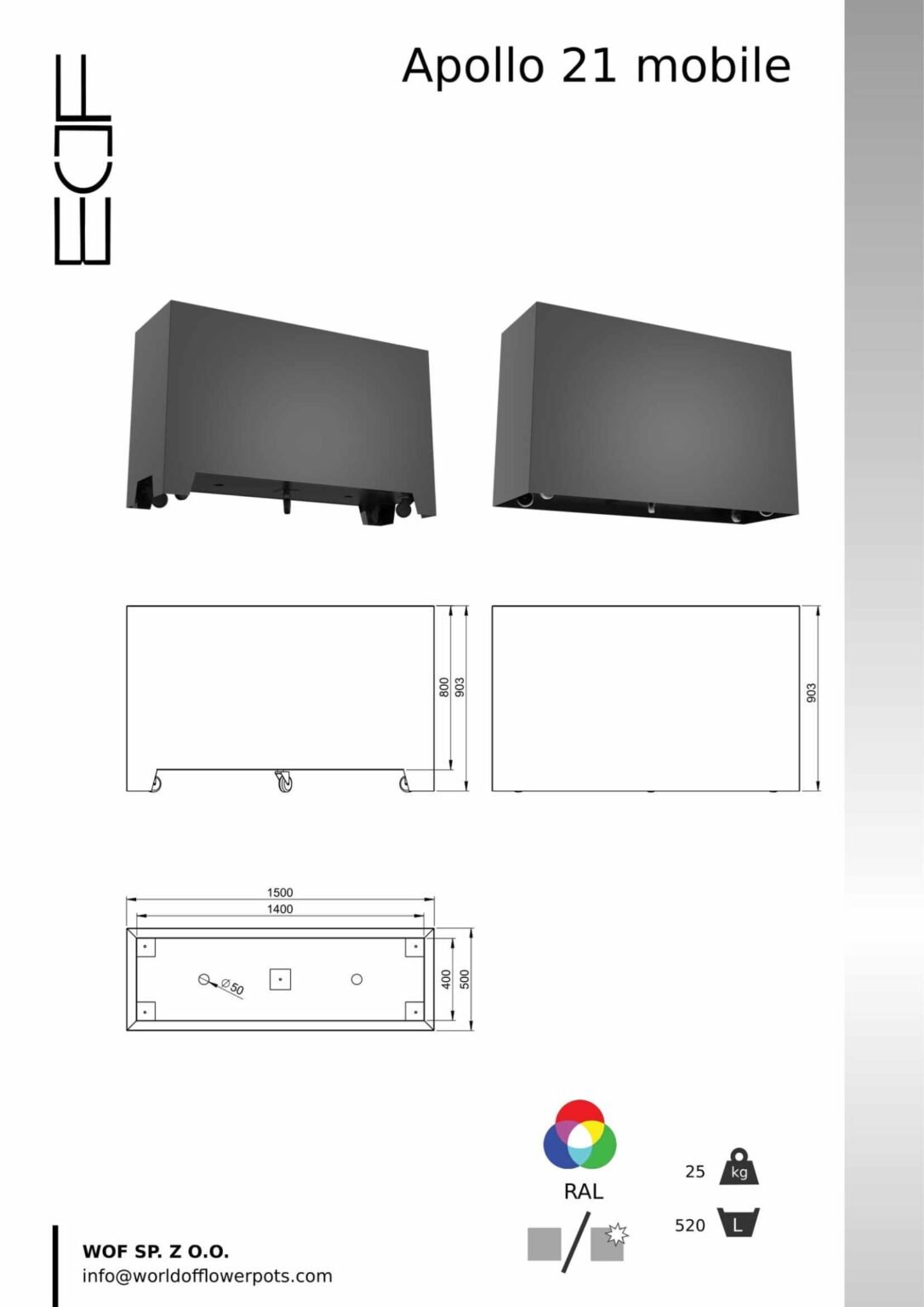 Pflanzkübel Aluminium Groß Apollo 21 Mobile-tech-info