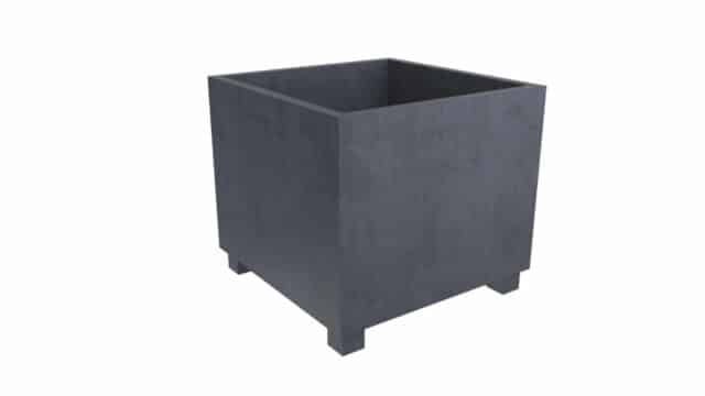 Pflanzkübel Beton Groß Quadratisch 100cm x 100cm x H 80cm Nicola 5 lieferbar in Grau, Schwarz – Bild 1