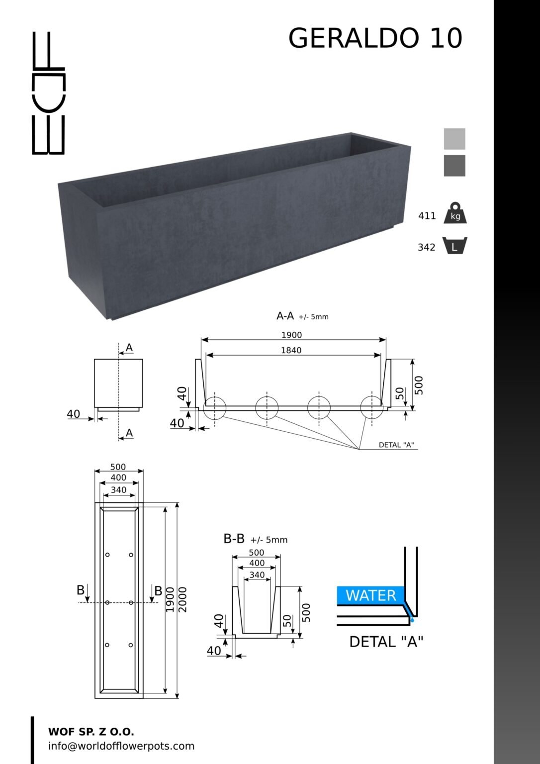 beton blumentopf groß Geraldo 10