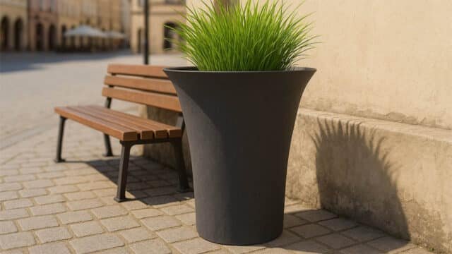 Beton Blumentopf Rund-Romano-a