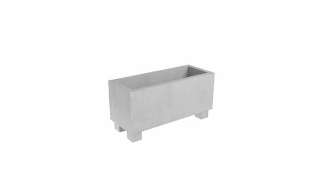 Beton Pflanzkübel Rechteckig-Francesco 2 grau