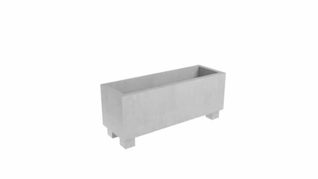 Beton Pflanzkübel Rechteckig-Francesco 4 grau