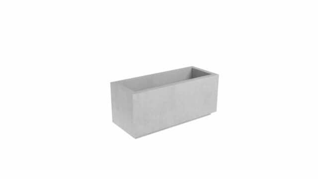 Beton Pflanzkübel Rechteckig-Geraldo 2 grau