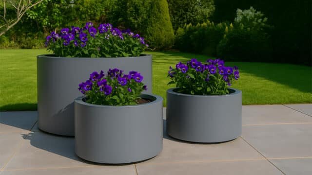 Pflanzkübel aus Aluminium Daria 1 set-a