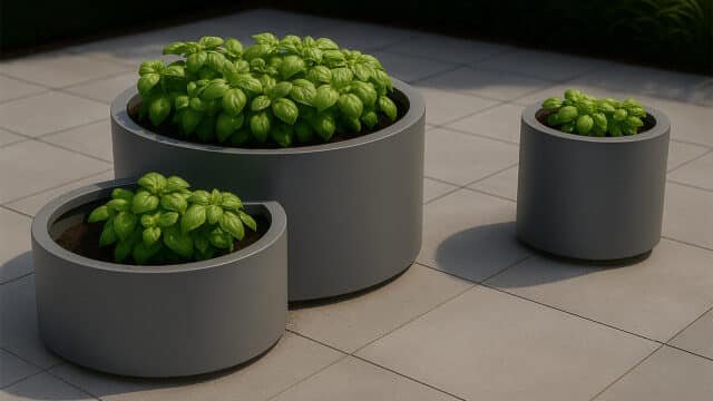 Pflanzkübel aus Aluminium Daria 2 set-a