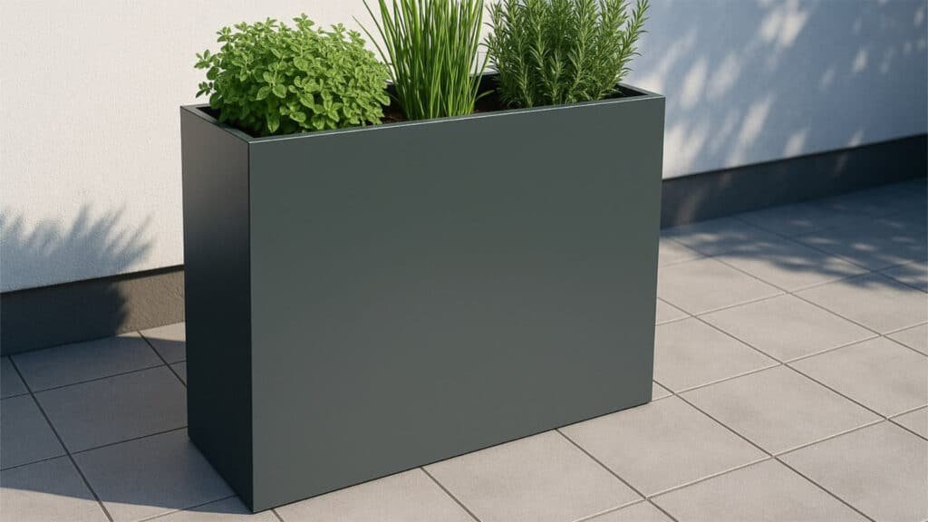 Pflanzkübel aus Aluminium Edoardo 1.a