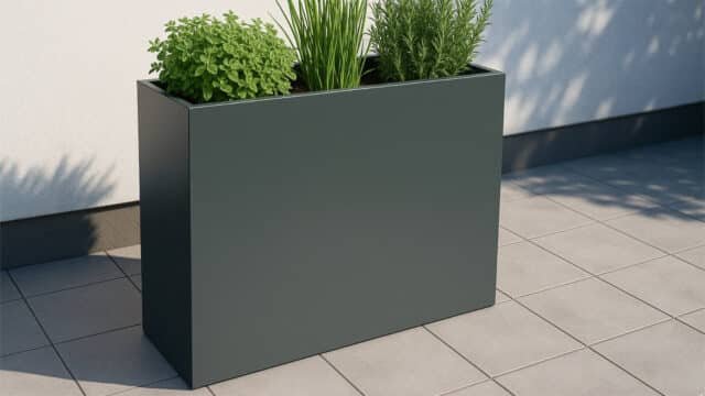 Pflanzkübel aus Aluminium Edoardo 1.a