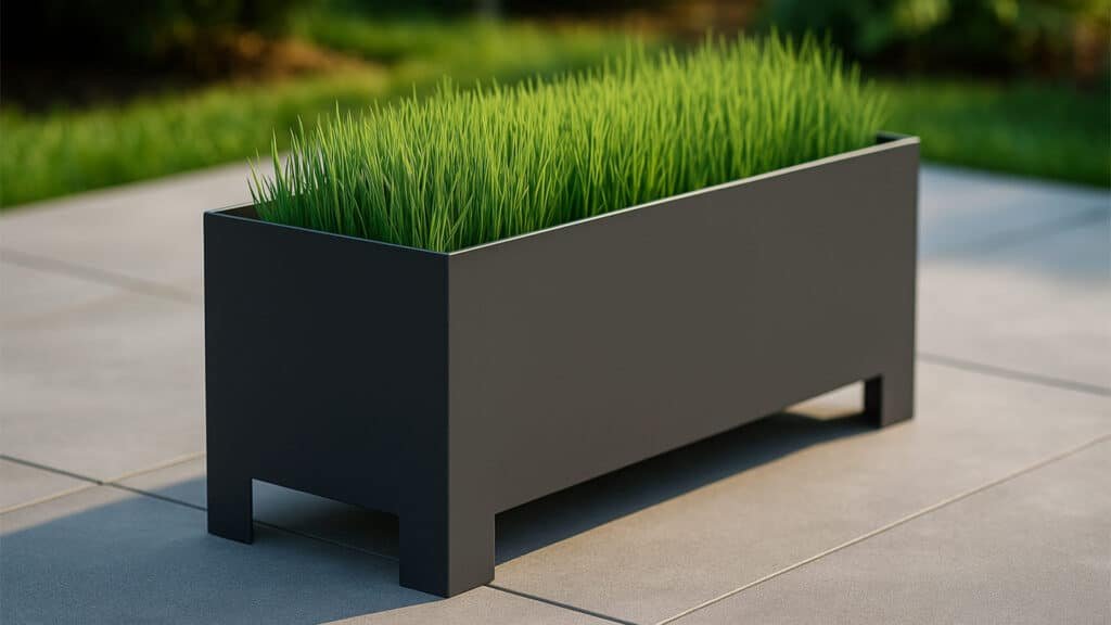 Pflanzkübel aus Aluminium Rechteckig 150cm x 60cm x H 50.5cm APOLLO 22