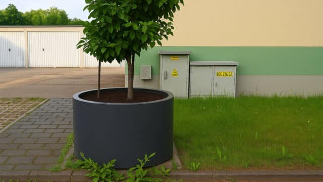 Pflanzkübel aus Aluminium Tiziano 1-a