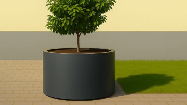 Pflanzkübel aus Aluminium Tiziano 4-a
