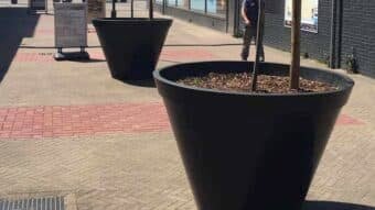 Pflanzkübel beton Rund in farbe anthrazit model luciano
