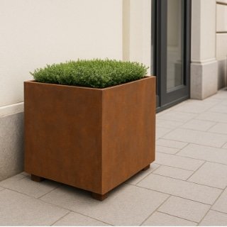 pflanzkübel cortenstahl xxl serie cubi