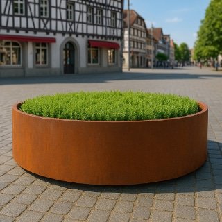 wetterfeste grosse cortenstahl pflanzkübel