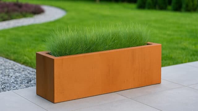 Pflanzkübel aus Cortenstahl CUBI 27-a