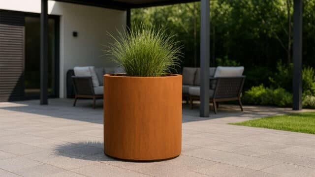 Pflanzkübel aus Cortenstahl Rund-Vaso 31