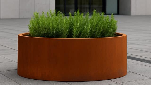 Pflanzkübel aus Cortenstahl Rund 140 cm x H 40 cm VASO 44 – Bild 2