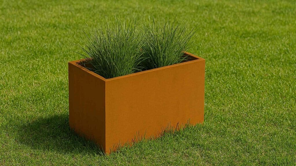 Pflanzkübel ohne Boden aus Cortenstahl-Corten Frame 12-a