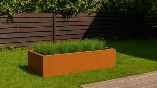 Pflanzkübel ohne Boden aus Cortenstahl -Corten Frame 14-a