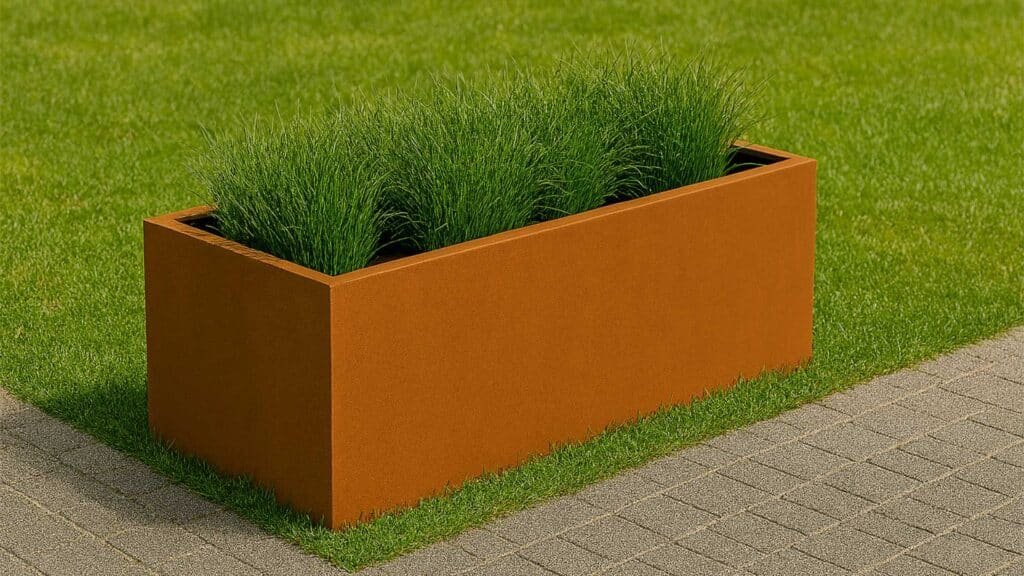 Pflanzkübel ohne Boden aus Cortenstahl-Corten Frame 15-a