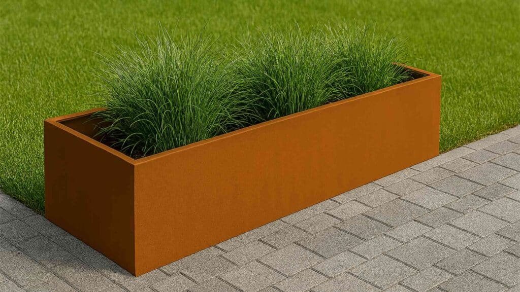 Pflanzkübel ohne Boden aus Cortenstahl-Corten frame 17-a