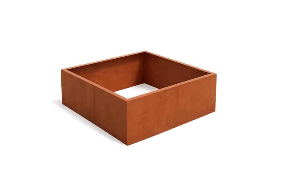 Pflanzkübel ohne boden aus Cortenstahl Corten Frame 06