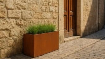 Blumenkübel aus Cortenstahl-Cubi-30-k