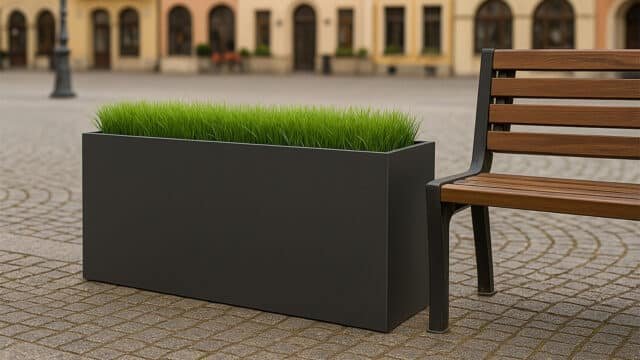 Pflanzkübel aus Aluminium Rechteckig 140cm x 50cm x H 60cm EDOARDO 21 jede RAL Farbe – Bild 3