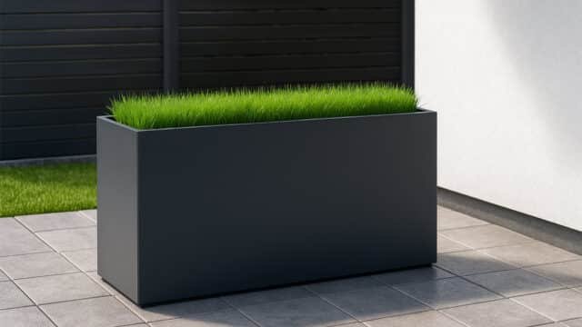 Pflanzkübel aus Aluminium Rechteckig 140cm x 40cm x H 60cm EDOARDO 25 jede RAL Farbe – Bild 2