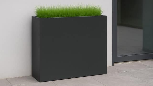 Pflanzkübel aus Aluminium Rechteckig 150cm x 40cm x H 80cm EDOARDO 28 jede RAL Farbe – Bild 2