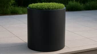 Pflanzkübel aus Aluminium Rund 60cm x H 80cm TIZIANO 10