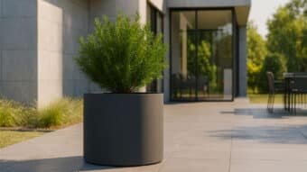 Pflanzkübel aus Aluminium Rund-Tiziano-13-b