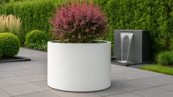 Pflanzkübel aus Aluminium Rund Tiziano 24-a