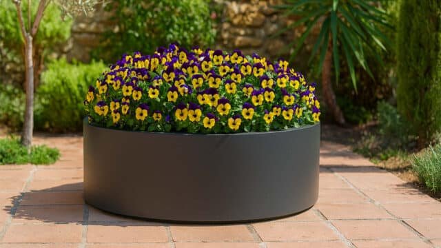 Pflanzkübel aus Aluminium Rund 140cm x H 60cm TIZIANO 26 jede RAL Farbe – Bild 2